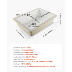 Kylpyhuoneen allas keraaminen tasoon upotettava suorakulmainen 470x335x170 mm valkoinen nanolasite