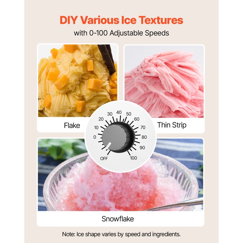 Hiutalejääkone 40 kilogrammaa vuorokaudessa 1,8 litran säiliö ruostumaton höyrystin kotiin