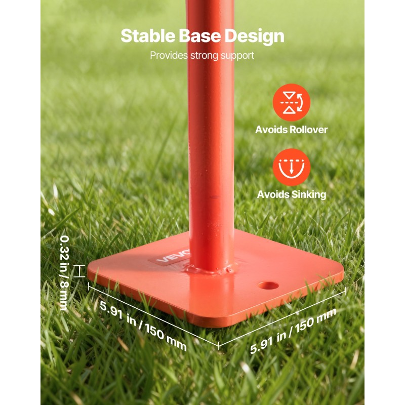 Aitatolpan irrotin jauhemaalattu hiiliteräs 914 mm 300 kg vipurakenne