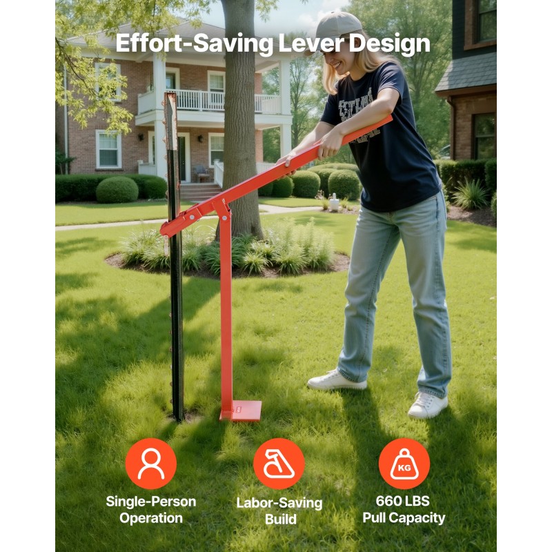 T-mallinen teräs tolpanirrotin aitatolpille 78 cm 300 kg 109 cm ketjulla