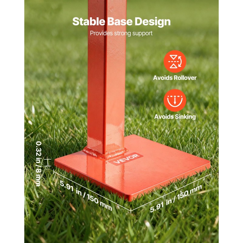 T-aitatolpan irrotustyökalu Q235-hiiliteräs 914 mm 500 kg kantavuus