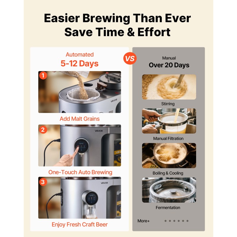 Automaattinen kotiolutkeitin ruostumatonta terästä 13 litraa 1500 wattia ruiskupinnoitettu kuori