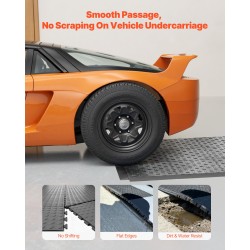 Reunalistasarja PP-muovia musta 15 kpl 305 x 60 mm autotallilaattoihin