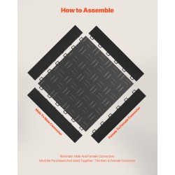 Reunalistasarja PP-muovia musta 15 kpl 305 x 60 mm autotallilaattoihin