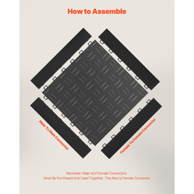 Reunalistasarja PP-muovia musta 15 kpl 305 x 60 mm autotallilaattoihin