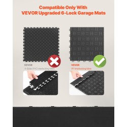 Reunussarja polypropeeni 15 kpl musta autotallin lattiamatoille 305x50x12 mm