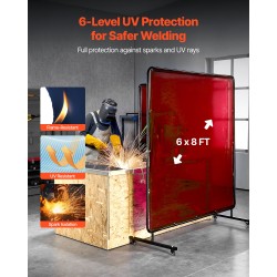 Hitsausverho 2-osainen sarja liekinkestävä vinyyli 1,74×2,34 m 6-tasoinen UV-suoja