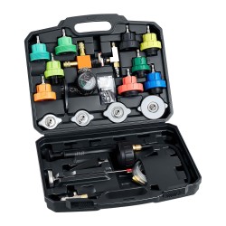 Jäähdyttimen 28-osainen paineentestaussarja alumiinipumpulla paineilmakompressoriliitännällä tyhjiönmuodostukseen ja täyttöön