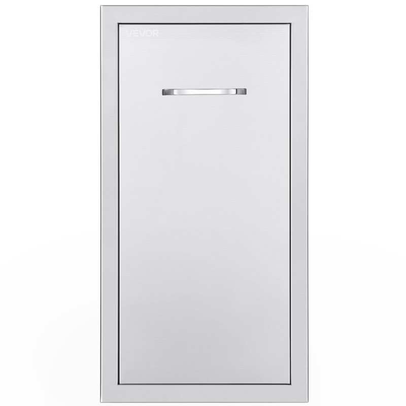 Ruostumattomasta teräksestä valmistettu ulkokeittiön liukuva jäte ja säilytyslaatikko harjatulla pinnalla