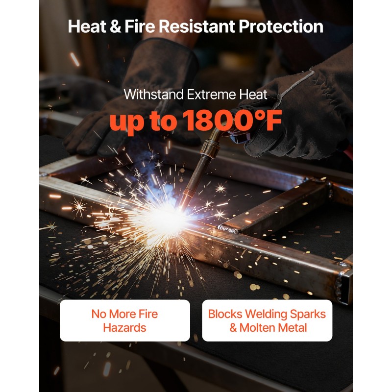 Hiilikuituinen hitsaushuopa 1016 x 1016 mm 3,5 mm hitsaukseen ja tulitöihin