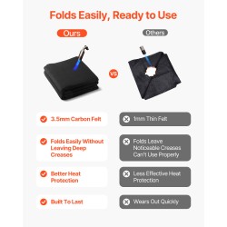 Hitsauspeitteet hiilikuituhuopa 3,5 mm 508x914 mm 2 kpl hitsaukseen 982 °C