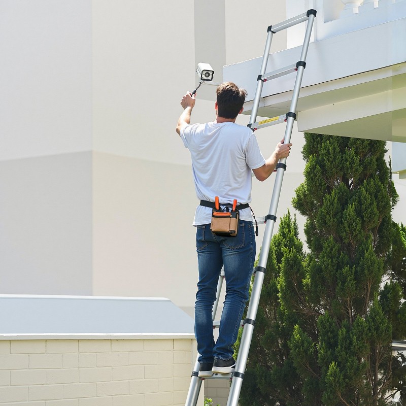 Teleskooppitikkaat alumiinirunko säädettävä pituus 3,8 m 150 kg kantavuus