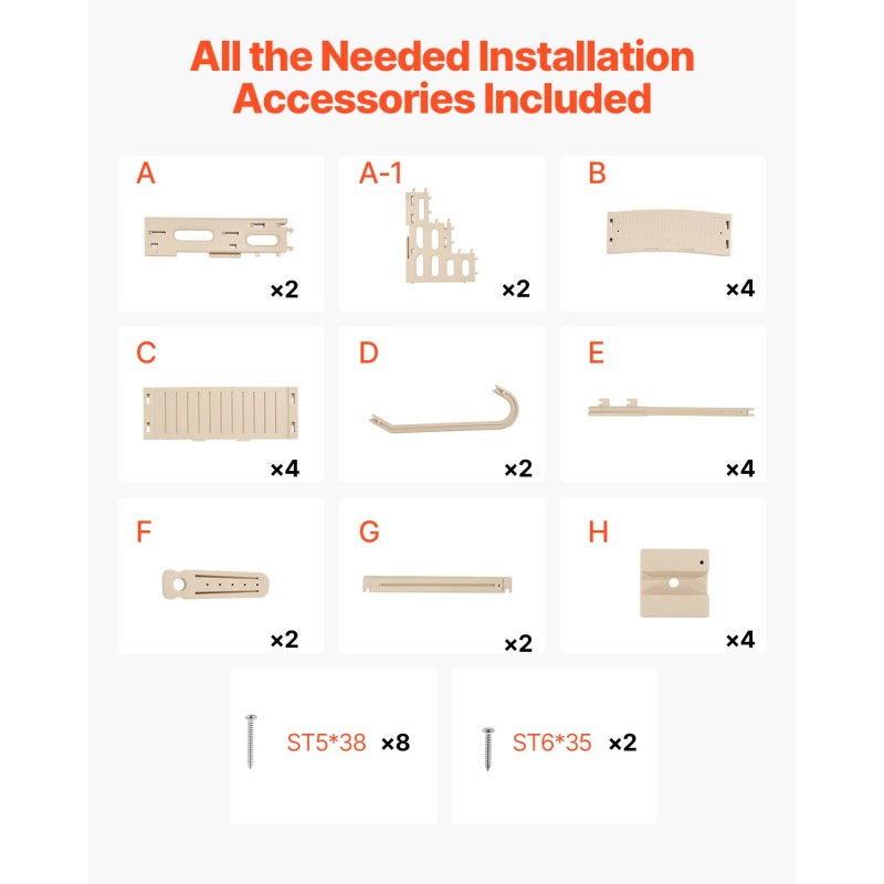Allastikkaat 4-portaiset PE-muoviset kaksoiskaiteilla taupe 48–54 tuumaa