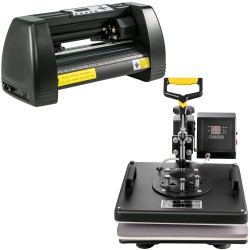 Viidentoista tuuman lämpöprässi ja neljäntoista tuuman vinyylileikkuri paketti