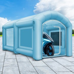 Täytettävä maalausteltta 210D oxford-kangas ja PVC 4x2,5x2,2 m autoille ja moottoripyörille