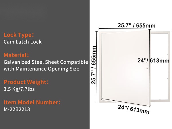 Huoltoluukun mitat ja rakenne