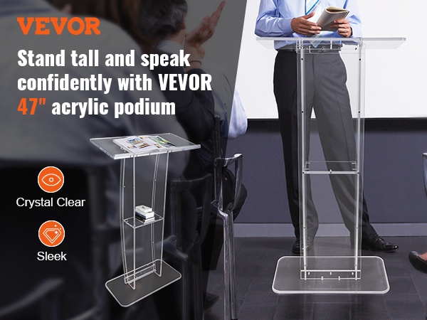 Akryylinen puhujakoroke koko näkymä