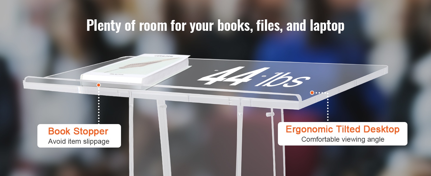 Kallistettu pöytätaso pysäyttimellä ja kynäkololla