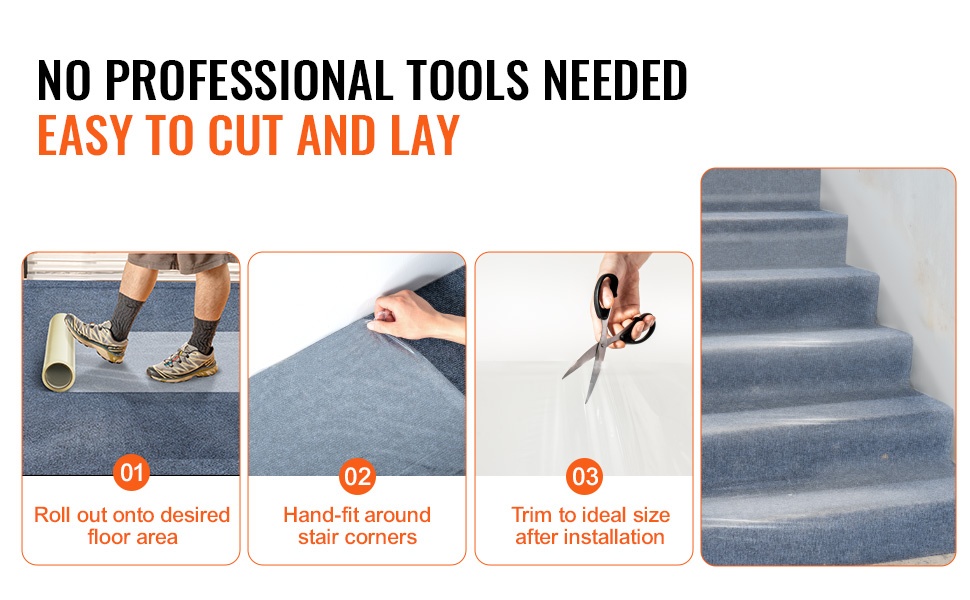 Suojakalvolla suojattu lattia useassa huoneessa