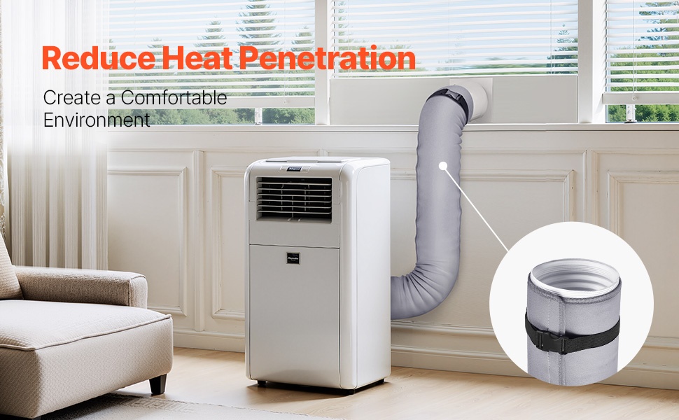 Ilmastointilaitteen letkun suojus, yleiskuva