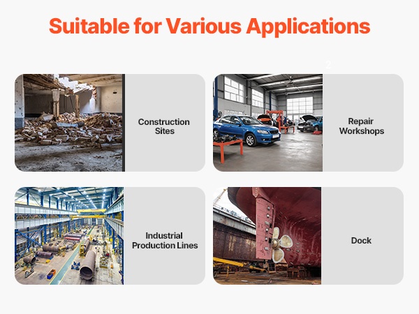 Paineilmavasaran käyttö työmaalla