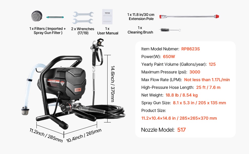 Maalisumutin ja tarvikkeet yhdessä