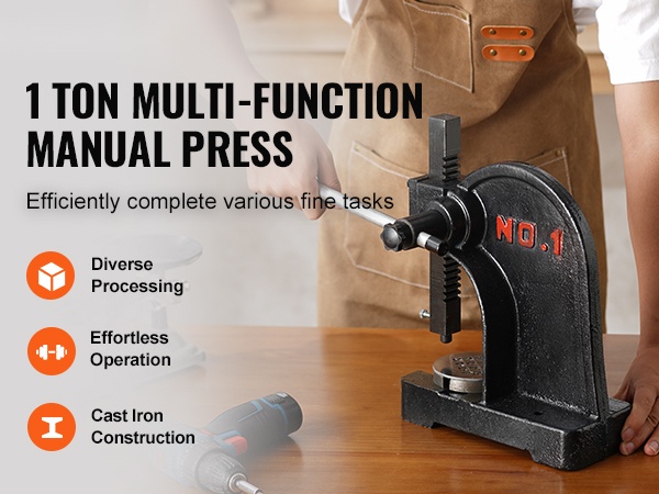 Pöytämallinen käsiprässi yksityiskohta