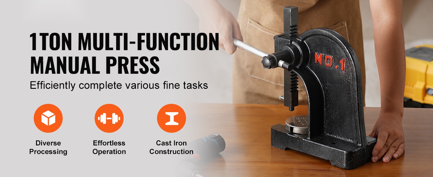 Pöytämallinen käsiprässi edestä