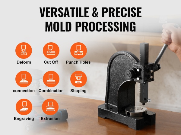 Muottien kiinnitys käsiprässiin