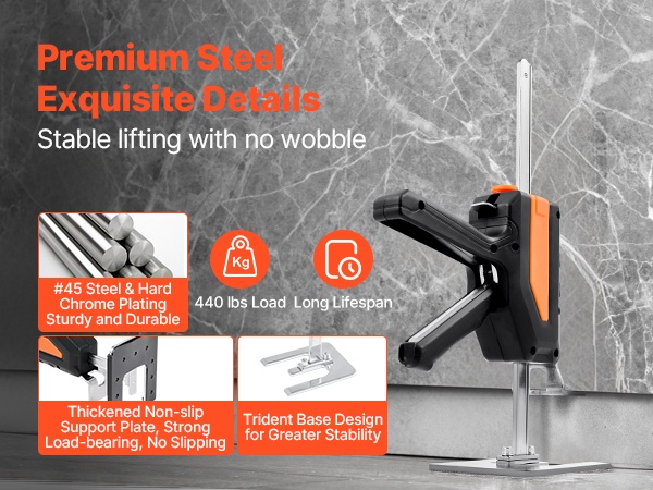 Nostimen jalustan yksityiskohta