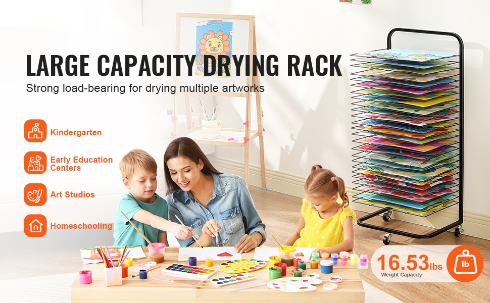 Taidekuivausteline yleisnäkymä