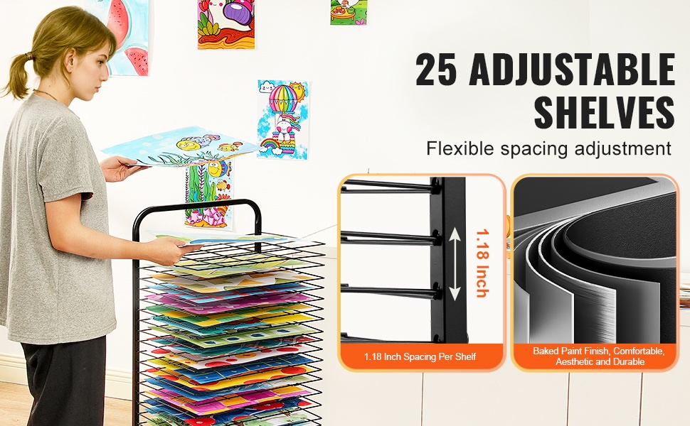 Säädettävät ja irrotettavat hyllyt