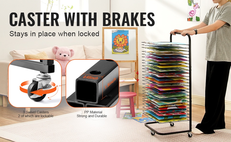 Lukittavat pyörät ja helppo siirtäminen