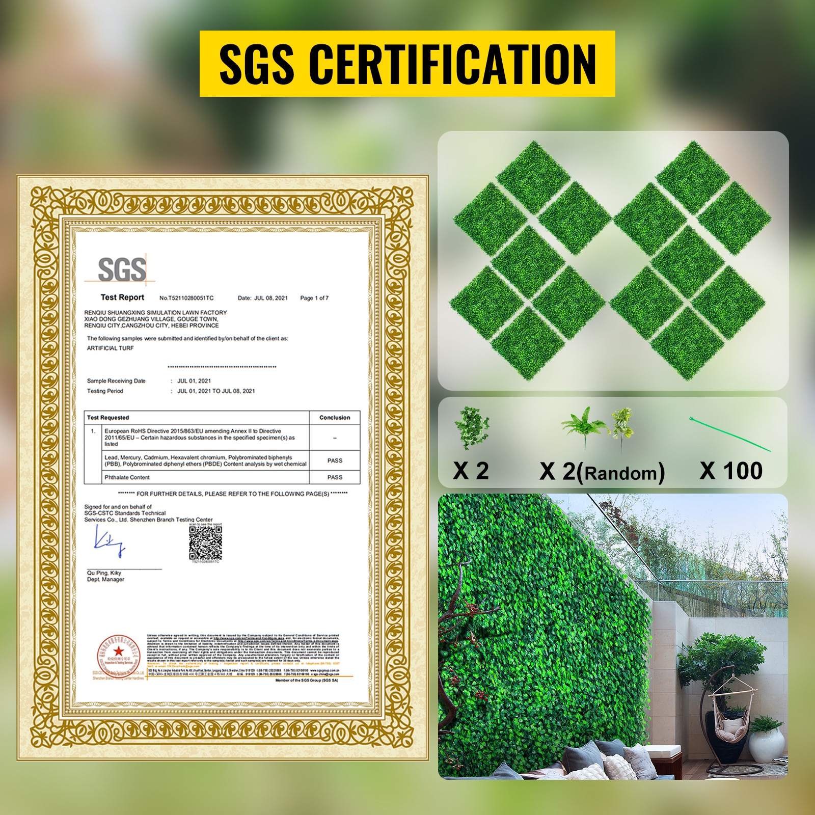 SGS-sertifioitu materiaali