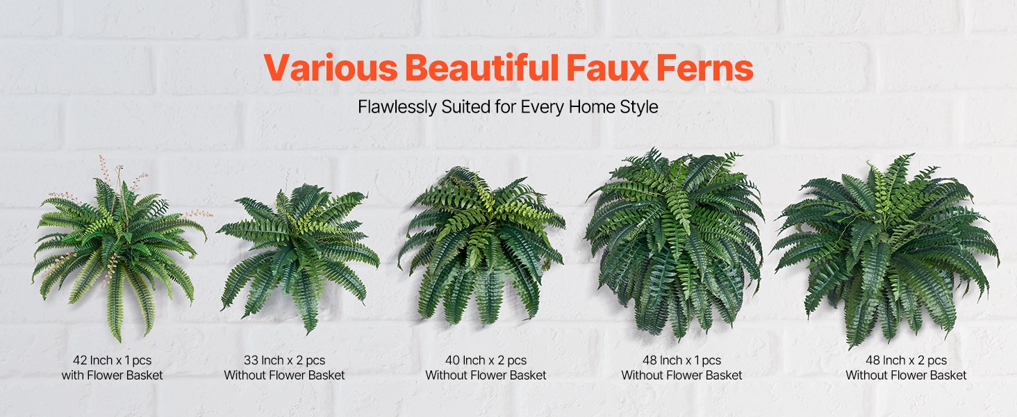 Eri koko- ja tyylivaihtoehtoja