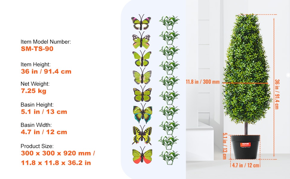 Keinotekoinen puksipuupuu ruukussa