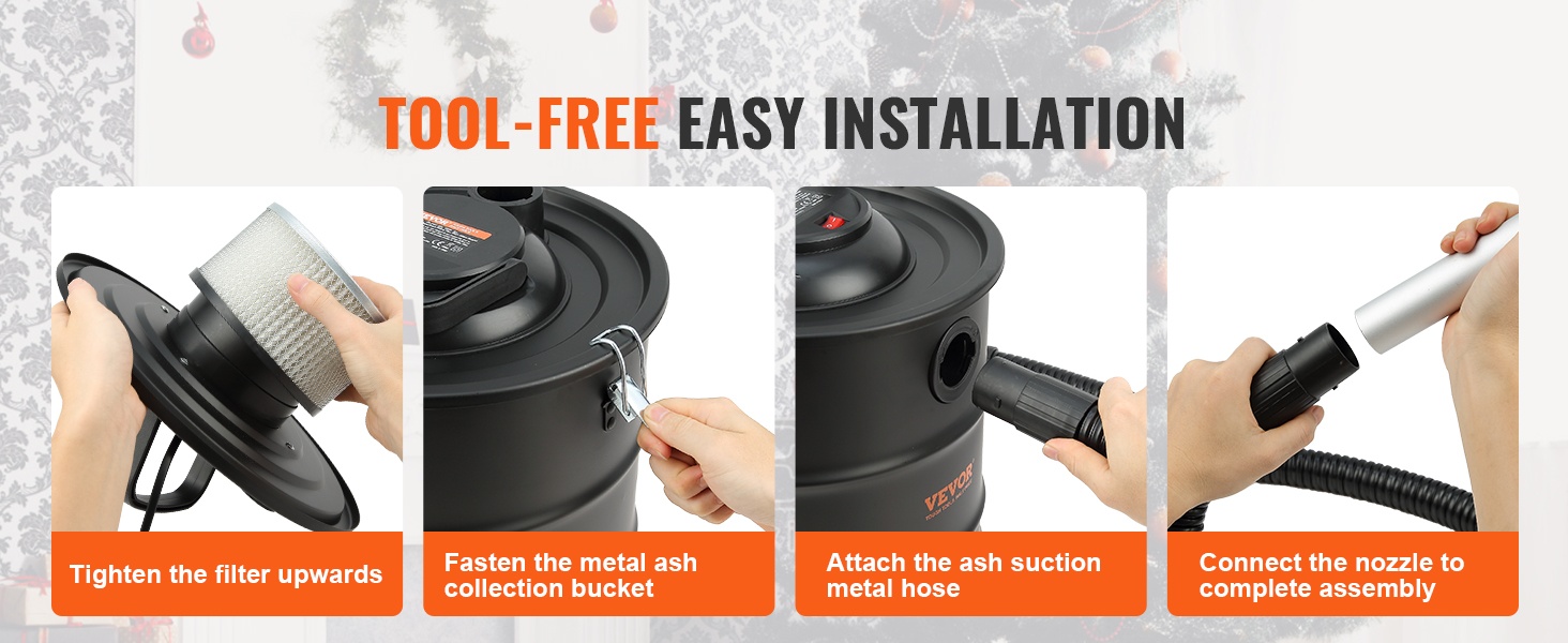 Tehokas tuhkan ja pölyn poisto