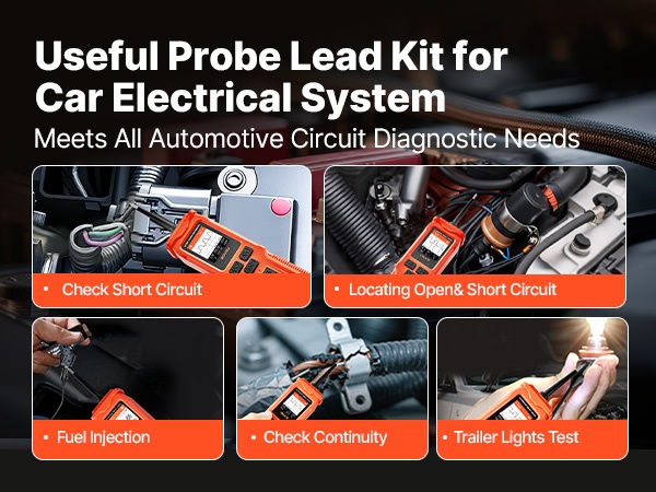 Auton virtapiiritesteri mittaustilassa