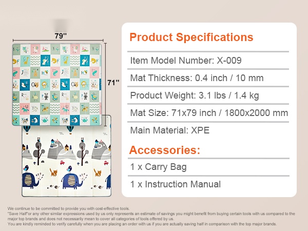 Suuri leikkialue vauvalle ja taaperolle