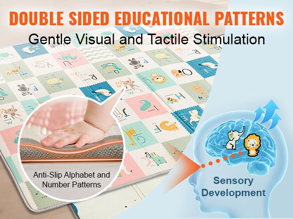 Leikkimatto, oppimista tukeva kuvitus