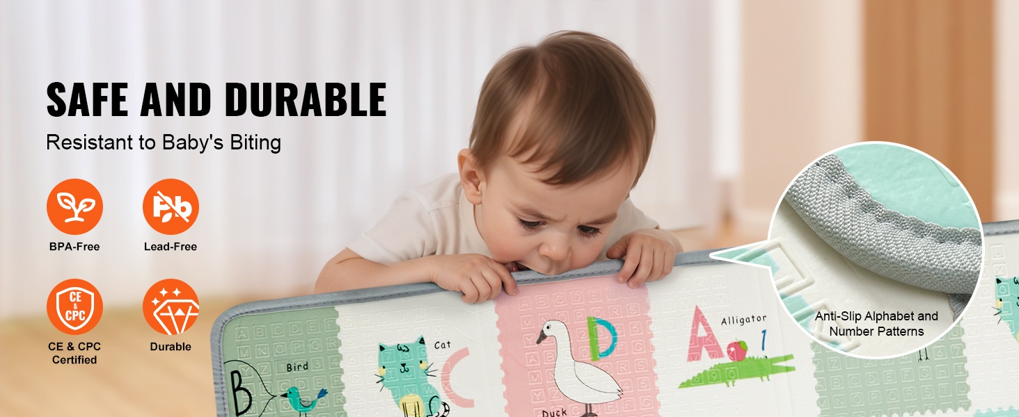 Kestävät reunat vauvan leikkimatossa