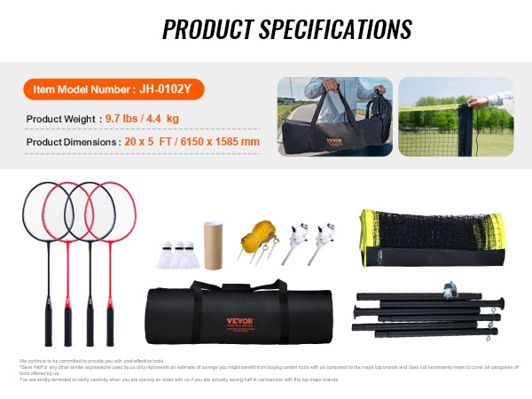 Sulkapalloverkon koko ja rakenne