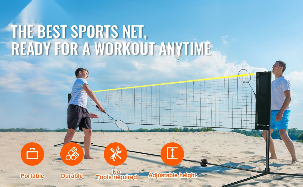 Monikäyttöinen sulkapalloverkko