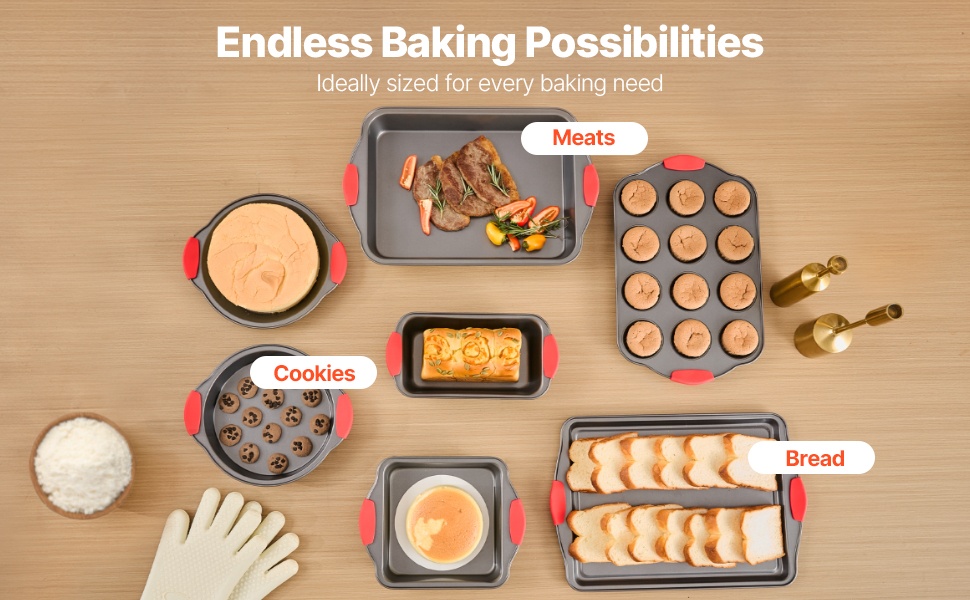 Eri kokoiset leivontavuoat