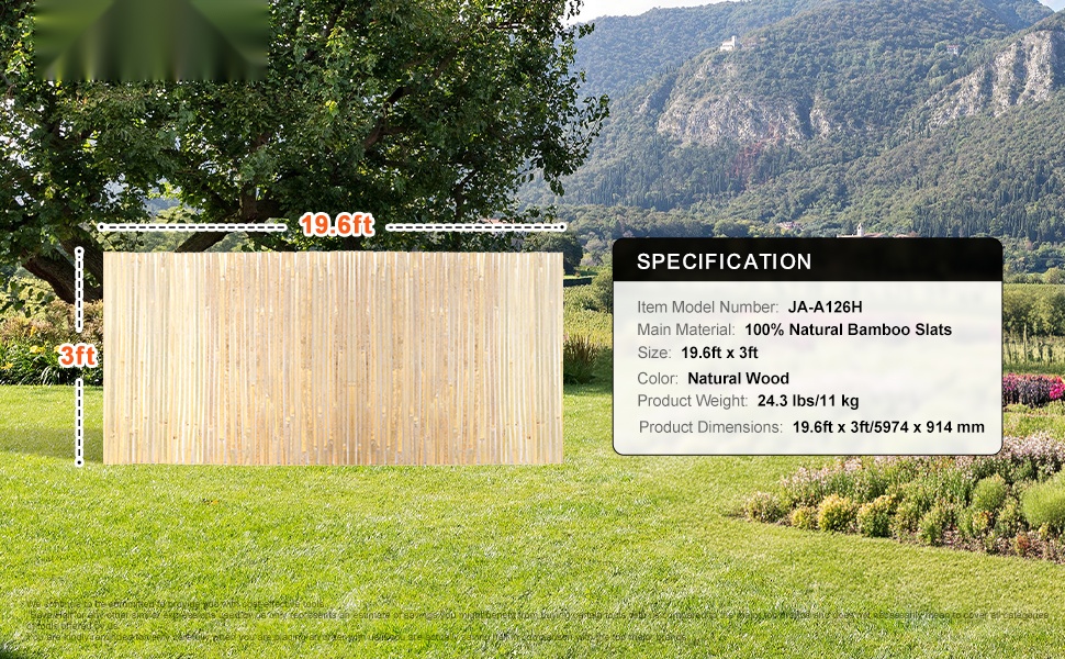 Bambuaita yksityisyyden lisäämiseen