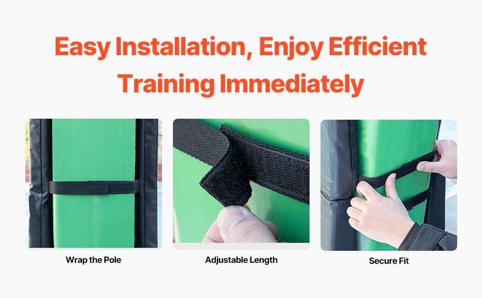 Helppo kiinnittää tolpan ympärille