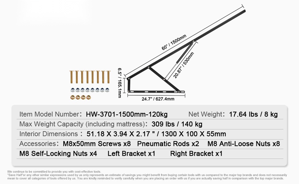 Sängynnostimen asennusesimerkki