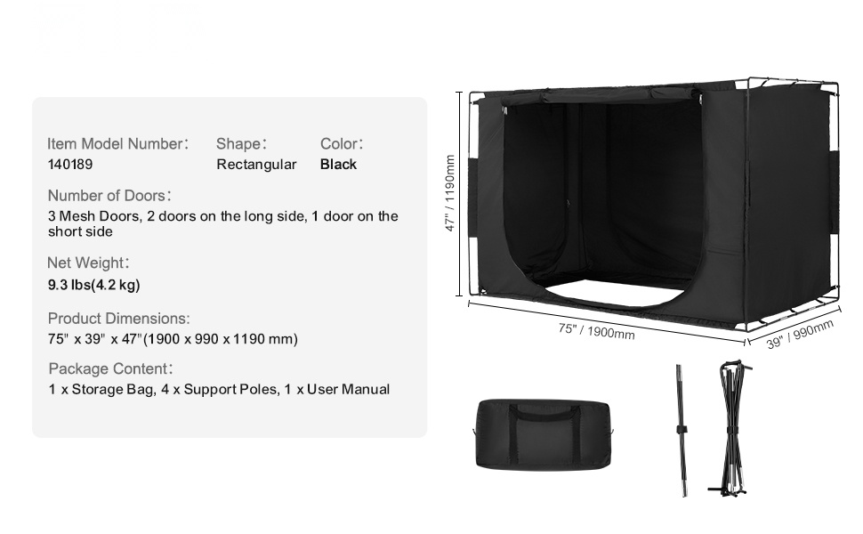 Sänkyteltan yksityiskohdat ja varusteet