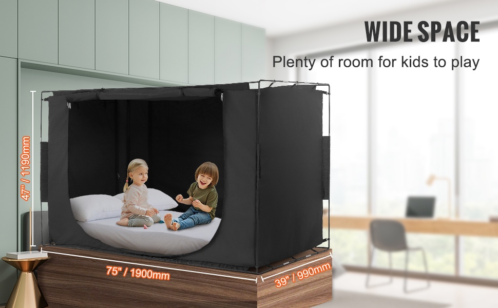 Sänkyteltta tilavuus ja sisätila