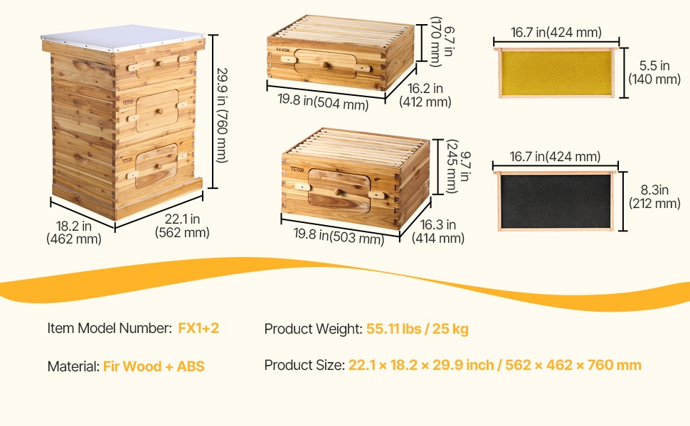 Valmis koottu mehiläispesä